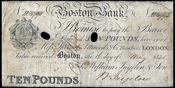 A picture of a ten pound note