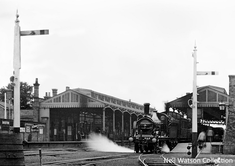 an image of a steam engine in Boston train station